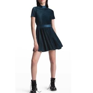 {NWT} $109 JUICY COUTURE Mini Fit-&-Flare Velour Dress